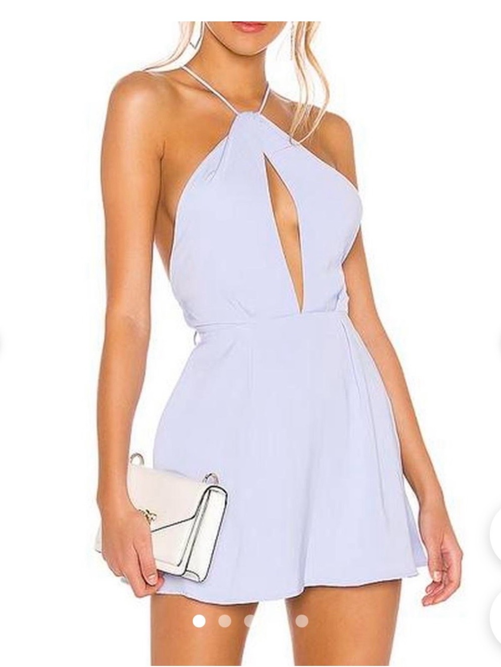 Light Blue/Lavender Halter Romper Dress - Brand:
